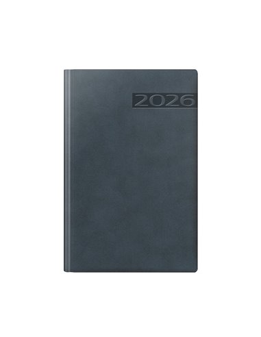 Agenda datata ro a5, 352 pagini, coperta din piele sintetica, premium deluxe teano, culoare albastru inchis, margini folio bronz