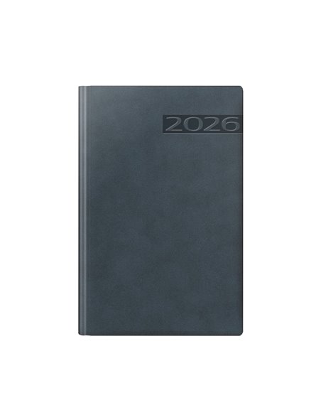 Agenda datata ro a5, 352 pagini, coperta din piele sintetica, premium deluxe teano, culoare albastru inchis, margini folio bronz