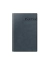 Agenda datata ro a5, 352 pagini, coperta din piele sintetica, premium deluxe teano, culoare albastru inchis, margini folio bronz
