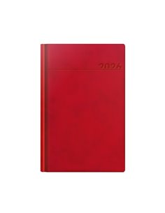 Agenda datata ro a5, 352 pagini, coperta din piele sintetica, premium deluxe chia, culoare rosu, margini folio auriu, 2026
