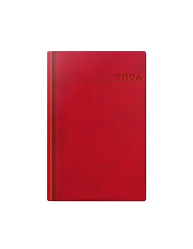 Agenda datata ro a5, 352 pagini, coperta din piele sintetica, premium deluxe chia, culoare rosu, margini folio auriu, 2026