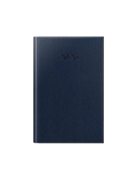 Agenda datata ro a5, 352 pagini, coperta din piele sintetica, corinaldo deluxe, culoare albastru 2026