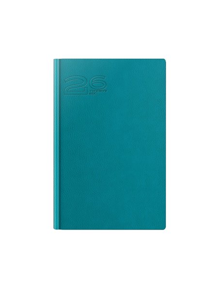 Agenda datata ro a5, 352 pagini, coperta din piele sintetica, premium deluxe loreto, culoare turcoaz, margini tiparite `ghost` 2