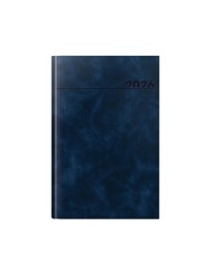 Agenda datata ro a5, 352 pagini, coperta din piele sintetica, premium deluxe chia, culoare bleumarin, margini folio argintiu, 20