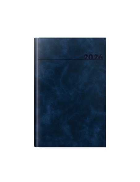 Agenda datata ro a5, 352 pagini, coperta din piele sintetica, premium deluxe chia, culoare bleumarin, margini folio argintiu, 20