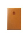 Agenda datata ro a5, 352 pagini, coperta din piele sintetica, premium deluxe amsterdam, maro, margini folio aurii, 2026