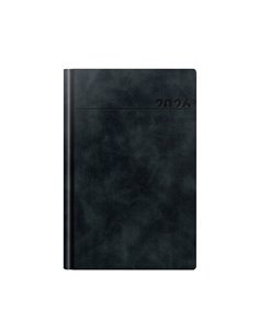 Agenda datata ro a5, 352 pagini, coperta din piele sintetica, premium deluxe chia, culoare negru, margini folio auriu, 2026