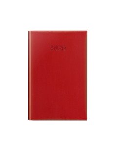 Agenda datata ro a5, 352 pagini, coperta din piele sintetica, corinaldo deluxe, culoare rosu 2026