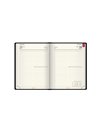 Agenda datata ro a5, 352 pagini, coperta din piele sintetica, premium deluxe chiavenna, culoare negru, margini folio auriu, 2026