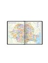 Agenda datata ro a5, 352 pagini, coperta din piele sintetica, premium deluxe chiavenna, culoare negru, margini folio auriu, 2026