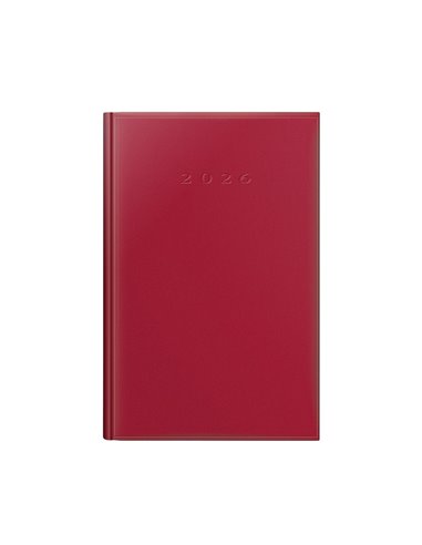 Agenda datata ro a5, 352 pagini, coperta buretata, culoare rosu 2026