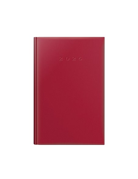 Agenda datata ro a5, 352 pagini, coperta buretata, culoare rosu 2026