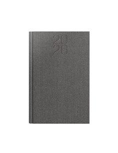 Agenda datata ro a5, 352 pagini, coperta din piele sintetica, premium deluxe bard, culoare gri, margini folio argintiu, 2026