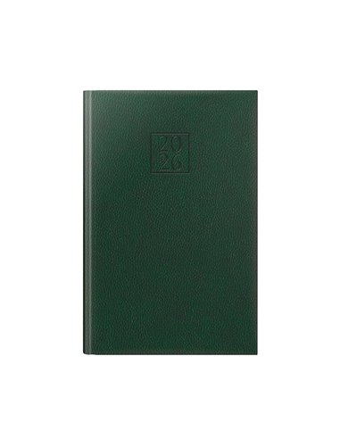Agenda datata ro a5, 352 pagini, coperta din piele sintetica, edolo deluxe, culoare verde 2026
