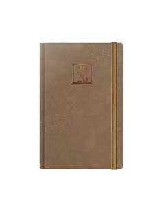 Agenda datata ro a5, 352 pagini, coperta din piele sintetica, premium deluxe bolgheri, culoare maro, 2026