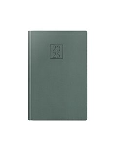 Agenda datata ro a5, 352 pagini, coperta din piele sintetica, premium deluxe chianti, culoare verde cyprus, margini folio argint