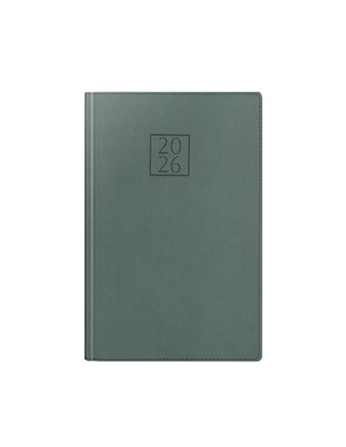 Agenda datata ro a5, 352 pagini, coperta din piele sintetica, premium deluxe chianti, culoare verde cyprus, margini folio argint