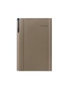 Agenda datata ro a5, 352 pagini, coperta din piele sintetica, premium deluxe borneo, culoare bej, 2026