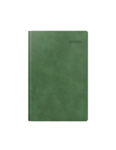 Agenda datata ro a5, 352 pagini, coperta din piele sintetica, premium deluxe chia suple, culoare verde, margini folio argintiu,