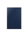 Agenda datata ro a5, 352 pagini, coperta din piele sintetica, premium deluxe alghero, culoare albastru / gri, margini folio auri