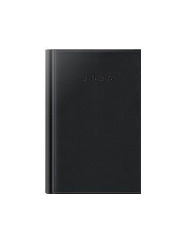 Agenda datata ro a5, 352 pagini, coperta buretata, culoare negru 2026