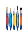 Set 5 pensule griffix (varf lat : 12 6 + varf rotund : 6 10 + virf limba de pisica : 10 ), prezentare pe blister