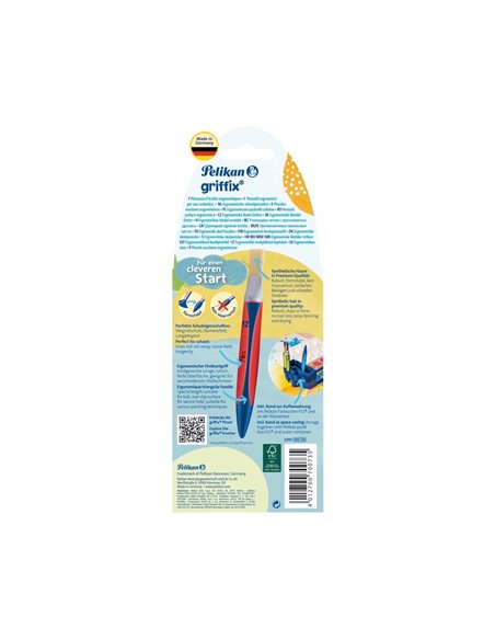 Set 5 pensule griffix (varf lat : 12 6 + varf rotund : 6 10 + virf limba de pisica : 10 ), prezentare pe blister