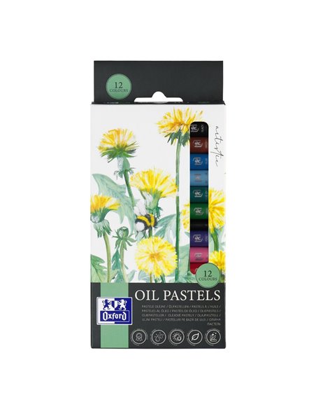 Creioane cerate oxford oil pastels, set 12 culori, colectia artistic
