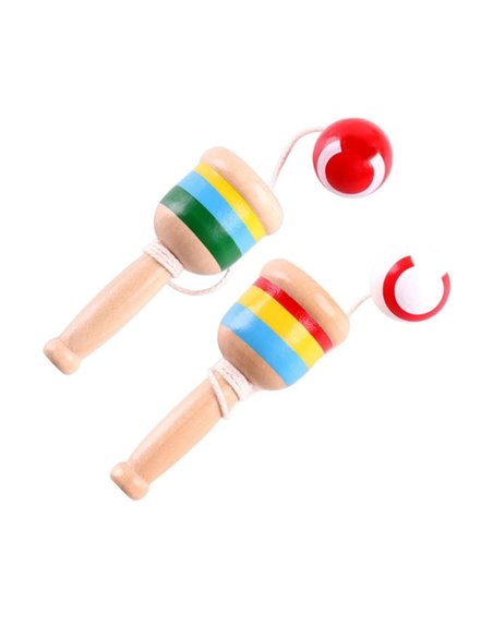 Jucarie Kendama din lemn 4 X 4 X 11.5 cm, CX-001