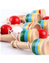 Jucarie Kendama din lemn 4 X 4 X 11.5 cm, CX-001