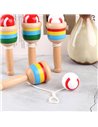 Jucarie Kendama din lemn 4 X 4 X 11.5 cm, CX-001