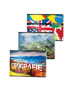 Caiet geografie Pigna, 24 file, 70 g/mp, Policromie