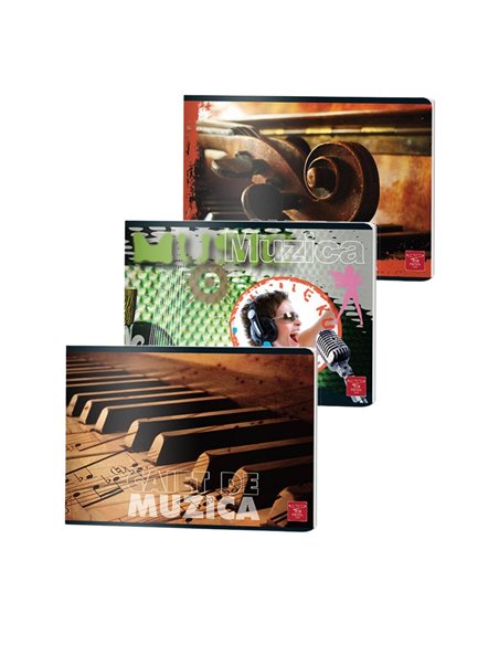 Caiet muzica Pigna, 24 file, 70g/mp, Policromie
