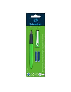 Stilou Schneider Wavy + 2 rezerve, blister, Verde