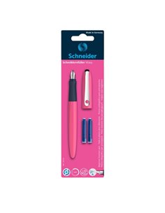 Stilou Schneider Wavy + 2 rezerve, blister, Roz