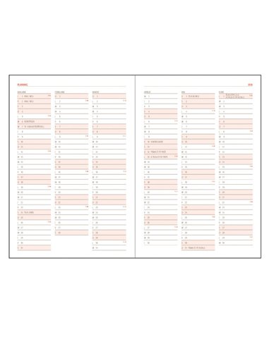 Agenda zilnica A5 2026 Basic EGO, Albastru petrol texturat