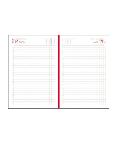 Agenda zilnica A5 2026 Basic EGO, Rosu texturat