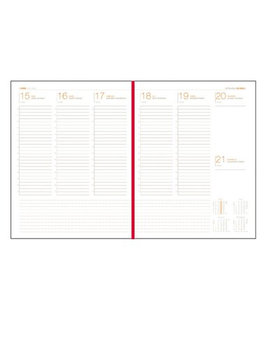 Agenda saptamanala A4 2026 Lux EGO, Albastru petrol texturat