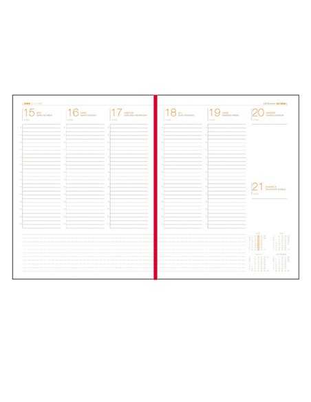 Agenda saptamanala A4 2026 Lux EGO, Albastru petrol texturat