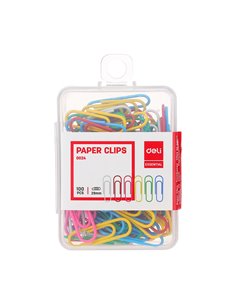 Agrafe metal Deli DLE0024, 29 mm, 100 buc, Color 2