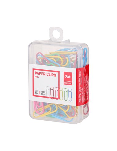 Agrafe metal Deli DLE0024, 29 mm, 100 buc, Color