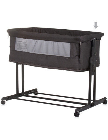 KOSZE0201OB,Patut co-sleeper si tarc Chipolino Zen obsidian