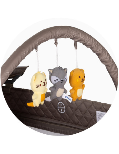 KOSILU251TR,Patut pliabil cu saltea de infasat Chipolino Luna tiramisu