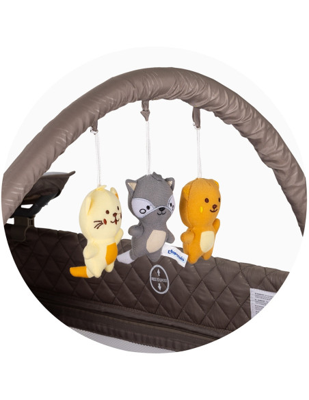 KOSILU251TR,Patut pliabil cu saltea de infasat Chipolino Luna tiramisu