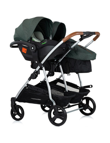 ST-KBDS02504BA,Carucior gemeni Chipolino Duo Smart 3 in 1 basil ST-KBDS02504BA,Carucior gemeni Chipolino Duo Smart 3 in 1 basil