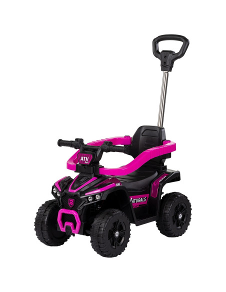 ROCATVH02505PI,Masinuta de impins Chipolino ATV cu maner pink
