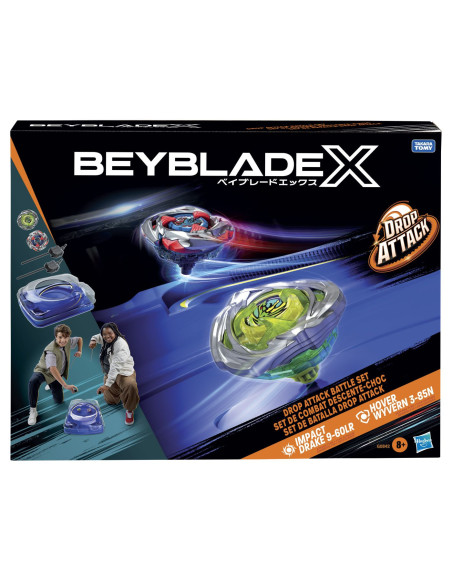 G0842,Beyblade X Set De Lupta Drop Atack Impact Drake 9-60lr Si Hover Wyvern 3-85n
