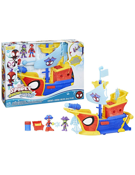 G0666,Spidey Si Prietenii Lui Uimitori Marvel Water Webs Nava Piratilor Cu Bule