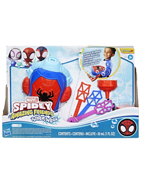 G0660,Spidey Si Prietenii Lui Uimitori Marvel Water Webs Lansator Bule De Sapun