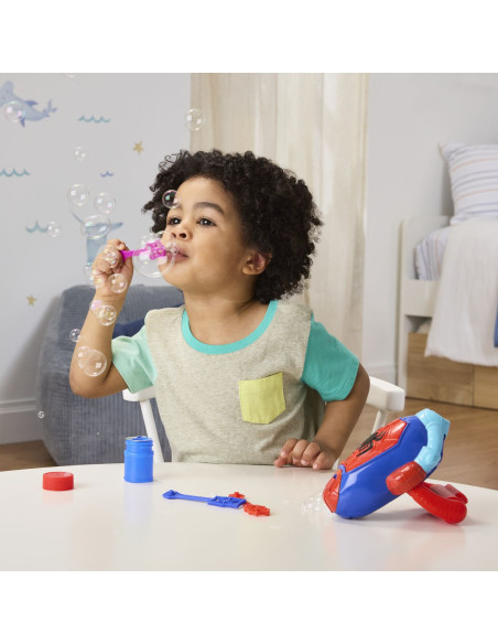 G0660,Spidey Si Prietenii Lui Uimitori Marvel Water Webs Lansator Bule De Sapun